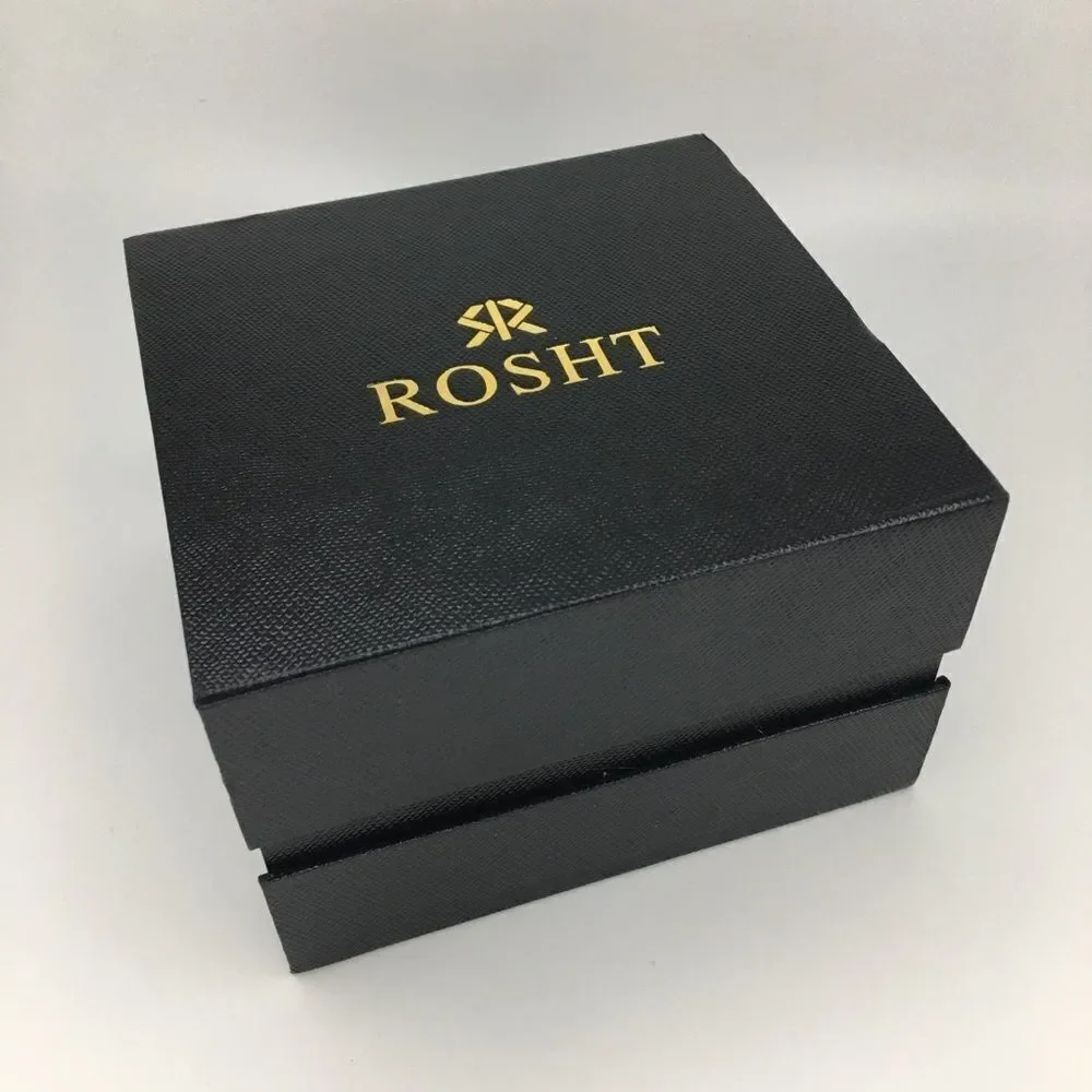 Rosht Men’s Black Leather Watch